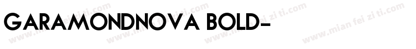 GaramondNova Bold字体转换